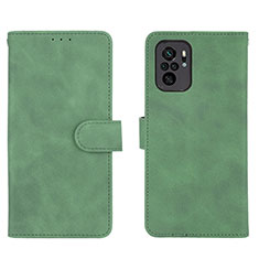 Custodia Portafoglio In Pelle Cover con Supporto L01Z per Xiaomi Redmi Note 10 4G Verde