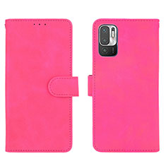 Custodia Portafoglio In Pelle Cover con Supporto L01Z per Xiaomi Redmi Note 10 5G Rosa Caldo