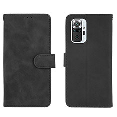 Custodia Portafoglio In Pelle Cover con Supporto L01Z per Xiaomi Redmi Note 10 Pro 4G Nero