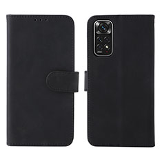 Custodia Portafoglio In Pelle Cover con Supporto L01Z per Xiaomi Redmi Note 11 4G (2022) Nero