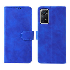 Custodia Portafoglio In Pelle Cover con Supporto L01Z per Xiaomi Redmi Note 11 Pro 4G Blu