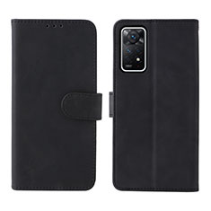 Custodia Portafoglio In Pelle Cover con Supporto L01Z per Xiaomi Redmi Note 11 Pro 4G Nero