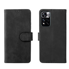 Custodia Portafoglio In Pelle Cover con Supporto L01Z per Xiaomi Redmi Note 11 Pro+ Plus 5G Nero