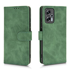 Custodia Portafoglio In Pelle Cover con Supporto L01Z per Xiaomi Redmi Note 11T Pro 5G Verde