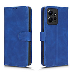 Custodia Portafoglio In Pelle Cover con Supporto L01Z per Xiaomi Redmi Note 12 4G Blu