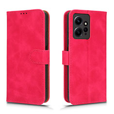 Custodia Portafoglio In Pelle Cover con Supporto L01Z per Xiaomi Redmi Note 12 4G Rosa Caldo