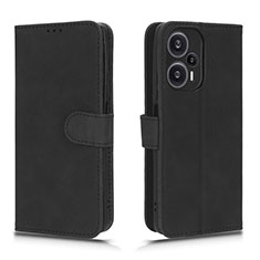 Custodia Portafoglio In Pelle Cover con Supporto L01Z per Xiaomi Redmi Note 12 Turbo 5G Nero