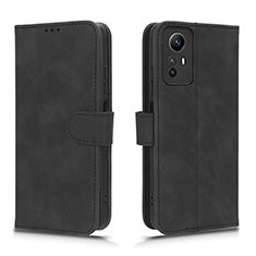 Custodia Portafoglio In Pelle Cover con Supporto L01Z per Xiaomi Redmi Note 12S Nero