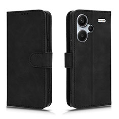 Custodia Portafoglio In Pelle Cover con Supporto L01Z per Xiaomi Redmi Note 13 Pro+ Plus 5G Nero