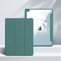 Custodia Portafoglio In Pelle Cover con Supporto L02 per Apple iPad 10.2 (2021) Verde