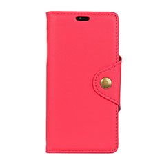 Custodia Portafoglio In Pelle Cover con Supporto L02 per Asus Zenfone 5 ZE620KL Rosso