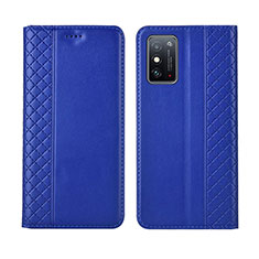 Custodia Portafoglio In Pelle Cover con Supporto L02 per Huawei Honor X10 Max 5G Blu