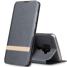 Custodia Portafoglio In Pelle Cover con Supporto L02 per Huawei Mate 30 Lite Grigio