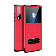 Custodia Portafoglio In Pelle Cover con Supporto L02 per Huawei Nova 6 5G Rosso