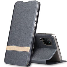 Custodia Portafoglio In Pelle Cover con Supporto L02 per Huawei Nova 7i Grigio