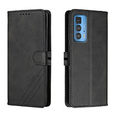 Custodia Portafoglio In Pelle Cover con Supporto L02 per Motorola Moto Edge 20 Pro 5G Nero