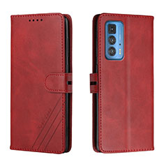 Custodia Portafoglio In Pelle Cover con Supporto L02 per Motorola Moto Edge S Pro 5G Rosso