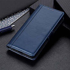 Custodia Portafoglio In Pelle Cover con Supporto L02 per Nokia C3 Blu