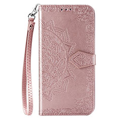 Custodia Portafoglio In Pelle Cover con Supporto L02 per Oppo A31 Oro Rosa