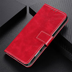 Custodia Portafoglio In Pelle Cover con Supporto L02 per Oppo A93 Rosso