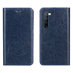 Custodia Portafoglio In Pelle Cover con Supporto L02 per Oppo Find X2 Lite Blu