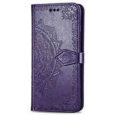 Custodia Portafoglio In Pelle Cover con Supporto L02 per Realme C3 Viola