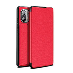 Custodia Portafoglio In Pelle Cover con Supporto L02 per Xiaomi Mi 11 Lite 5G NE Rosso