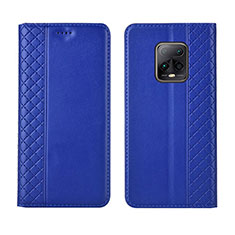 Custodia Portafoglio In Pelle Cover con Supporto L02 per Xiaomi Redmi 10X Pro 5G Blu