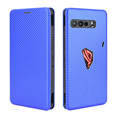 Custodia Portafoglio In Pelle Cover con Supporto L02Z per Asus ROG Phone 3 Strix ZS661KS Blu