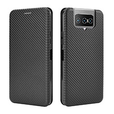 Custodia Portafoglio In Pelle Cover con Supporto L02Z per Asus ZenFone 8 Flip ZS672KS Nero