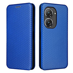 Custodia Portafoglio In Pelle Cover con Supporto L02Z per Asus Zenfone 9 Blu