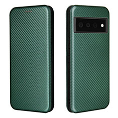 Custodia Portafoglio In Pelle Cover con Supporto L02Z per Google Pixel 6 5G Verde