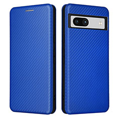 Custodia Portafoglio In Pelle Cover con Supporto L02Z per Google Pixel 7a 5G Blu