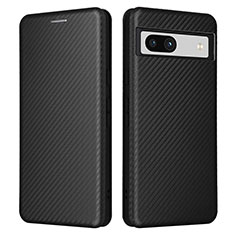 Custodia Portafoglio In Pelle Cover con Supporto L02Z per Google Pixel 7a 5G Nero