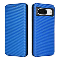 Custodia Portafoglio In Pelle Cover con Supporto L02Z per Google Pixel 8 5G Blu