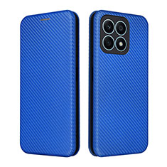 Custodia Portafoglio In Pelle Cover con Supporto L02Z per Huawei Honor X8a 4G Blu