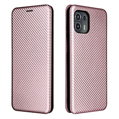 Custodia Portafoglio In Pelle Cover con Supporto L02Z per Motorola Moto Edge 20 Lite 5G Oro Rosa