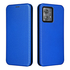 Custodia Portafoglio In Pelle Cover con Supporto L02Z per Motorola Moto Edge 40 Neo 5G Blu