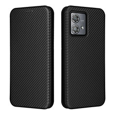 Custodia Portafoglio In Pelle Cover con Supporto L02Z per Motorola Moto Edge 40 Neo 5G Nero