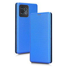 Custodia Portafoglio In Pelle Cover con Supporto L02Z per Motorola Moto Edge 40 Pro 5G Blu