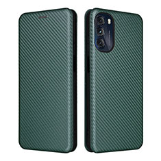 Custodia Portafoglio In Pelle Cover con Supporto L02Z per Motorola Moto G 5G (2022) Verde