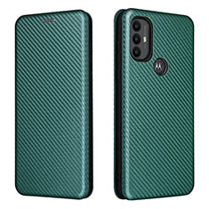 Custodia Portafoglio In Pelle Cover con Supporto L02Z per Motorola Moto G Power (2022) Verde