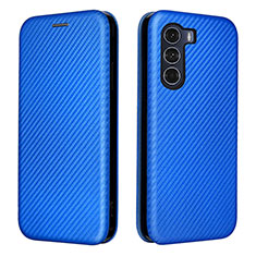 Custodia Portafoglio In Pelle Cover con Supporto L02Z per Motorola Moto G200 5G Blu