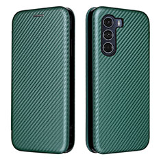 Custodia Portafoglio In Pelle Cover con Supporto L02Z per Motorola Moto G200 5G Verde