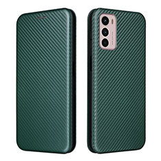 Custodia Portafoglio In Pelle Cover con Supporto L02Z per Motorola Moto G42 Verde