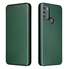 Custodia Portafoglio In Pelle Cover con Supporto L02Z per Motorola Moto G50 Verde