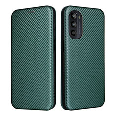 Custodia Portafoglio In Pelle Cover con Supporto L02Z per Motorola MOTO G52 Verde