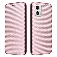 Custodia Portafoglio In Pelle Cover con Supporto L02Z per Motorola Moto G53 5G Oro Rosa