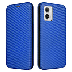 Custodia Portafoglio In Pelle Cover con Supporto L02Z per Motorola Moto G53j 5G Blu