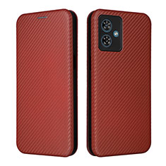 Custodia Portafoglio In Pelle Cover con Supporto L02Z per Motorola Moto G54 5G Marrone